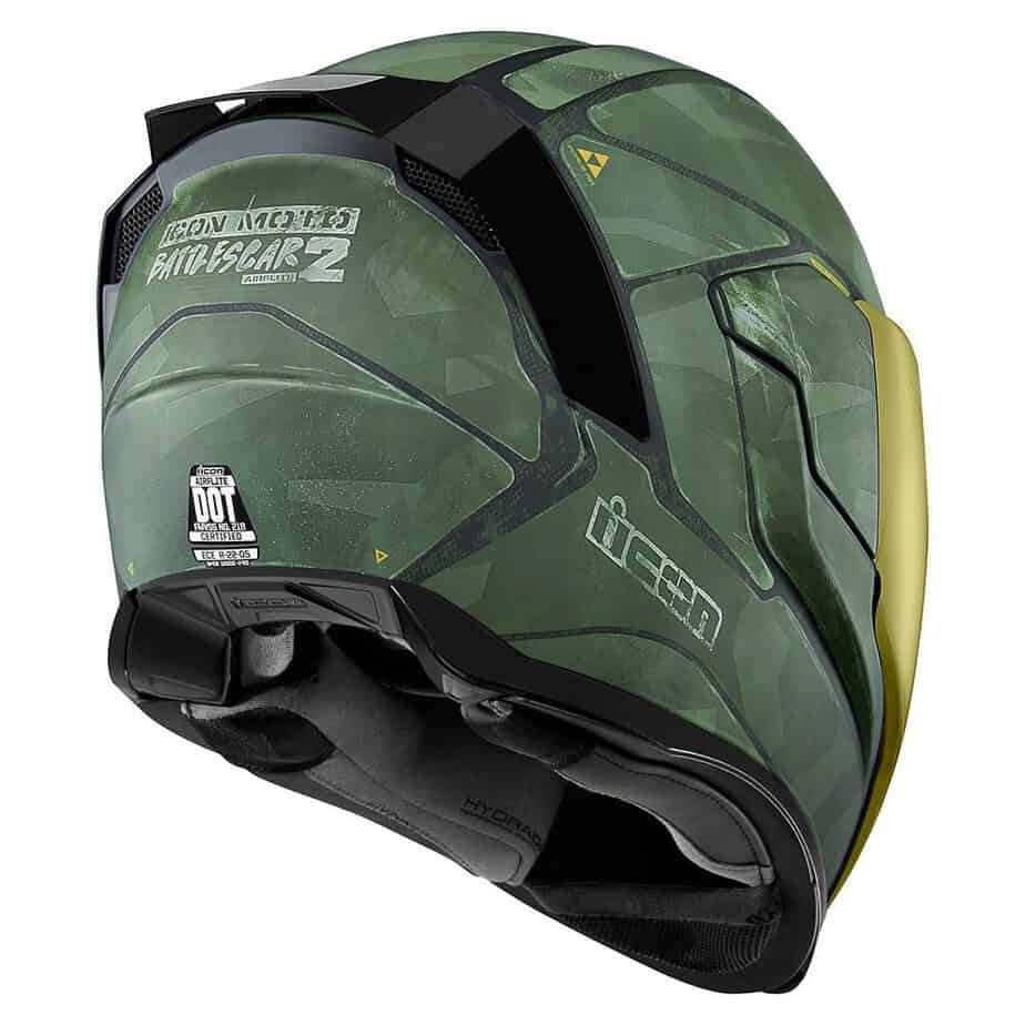 Icon Airflite Battlescar 2 Helmet Green - Image 3