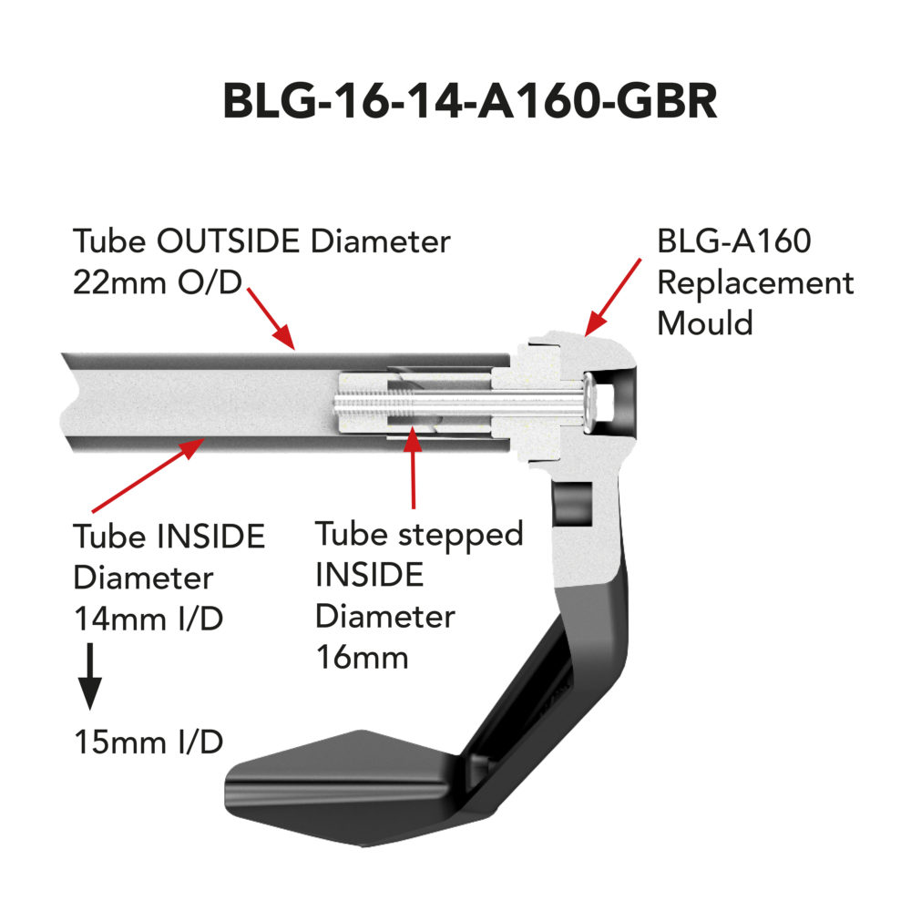 GB Racing Universal Brake Lever Guard With 16MM Insert - 14MM - Image 2