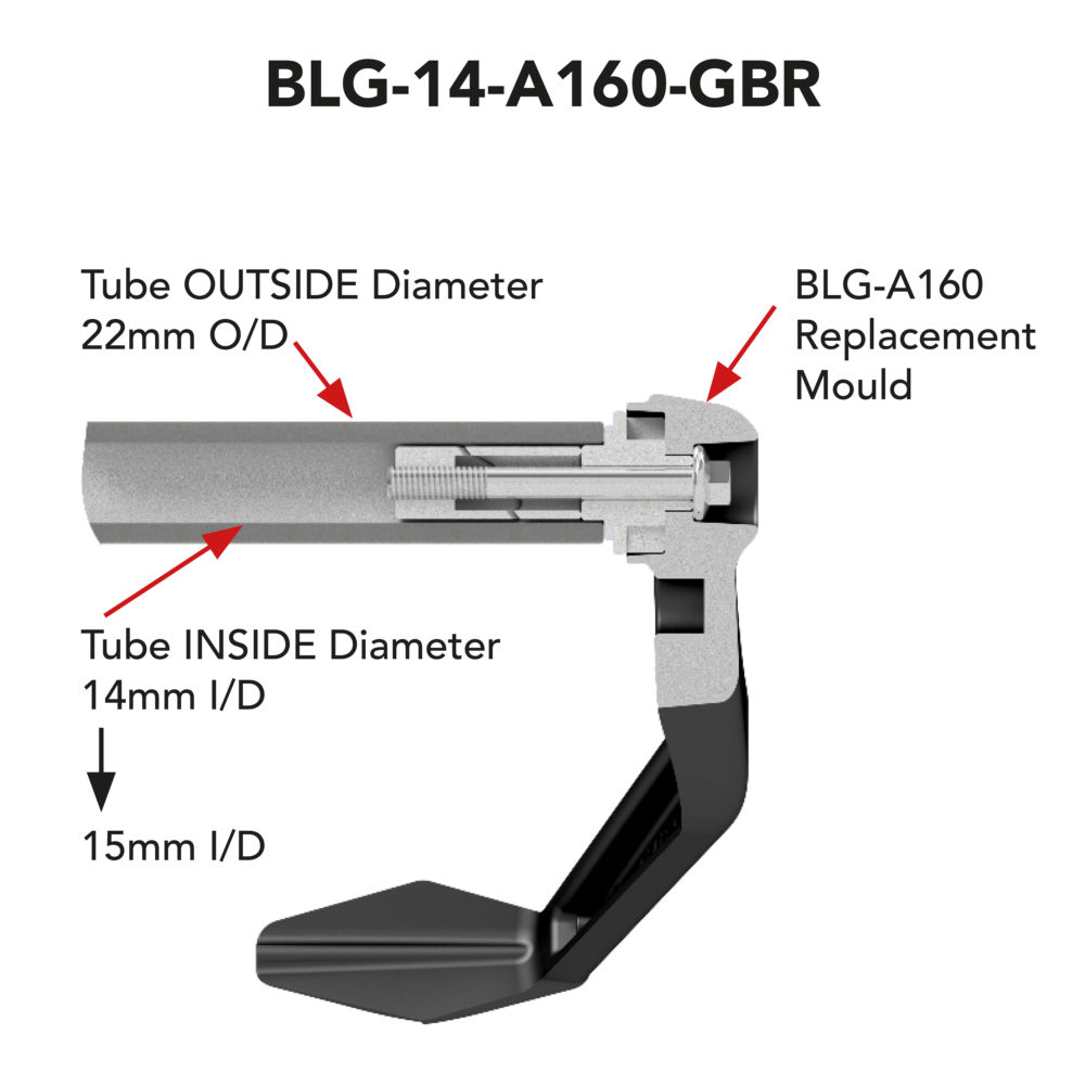 GB Racing Universal Brake Lever Guard With 14MM Insert - 15MM - Image 2