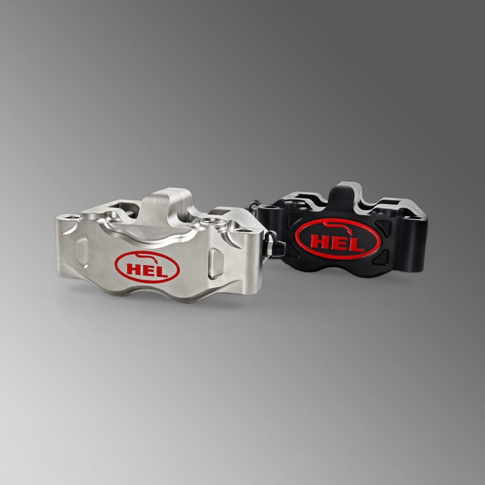 Hel Solid Billet 4 Piston Radial Brake Calipers - Black - Image 2