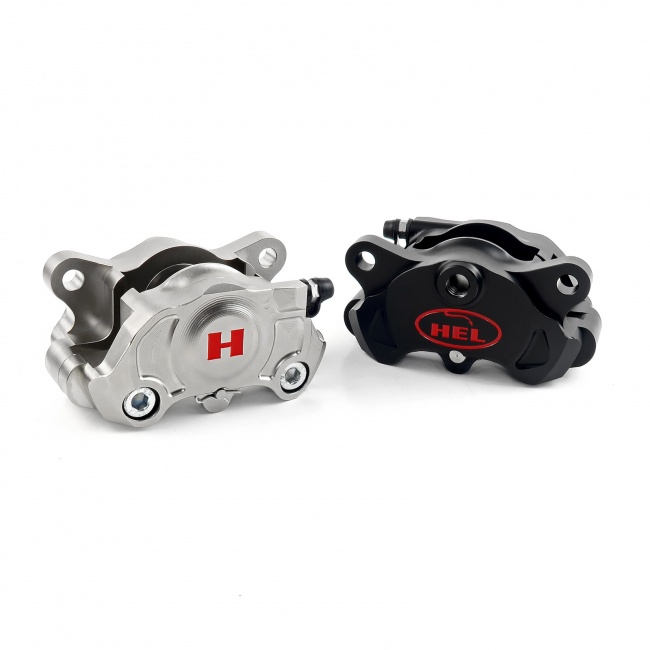 Hel Solid Billet 2 Piston Rear Brake Caliper - Nickel GP