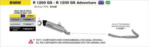 bmw r1200gs 2013 2014 2015 2016 2017 2018 arrow exhaust