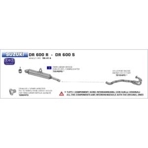 Suzuki-DR600R-1985-1986-1987-Arrow-Exhaust