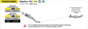 husqvarna vitpilen 701 2018 2019 arrow exhaust