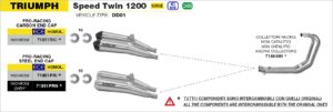 triumph speed twin 1200 2019 2020 arrow exhaust
