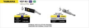 yamaha yzf r3 2015 2016 arrow exhaust