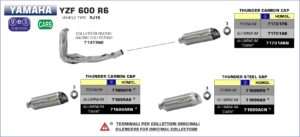 yamaha yzf r6 2012 2013 2014 2015 2016 arrow exhaust