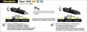 Triumph Tiger 1200 2022 2023 2024 Arrow Exhaust