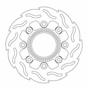Kawasaki ER-6F 650 ABS 2008-2016 Moto Master Brake Disc Flame Rear 110336