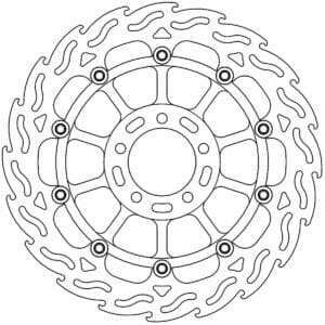 Ducati HYPERMOTARD 950 ABS 2019-2023 Moto Master Brake Disc Flame Racing Front Left 113153
