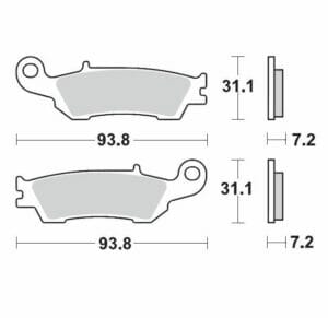 Yamaha WR 450 F 2016-2020 Moto Master Brake Pad Racing 094911