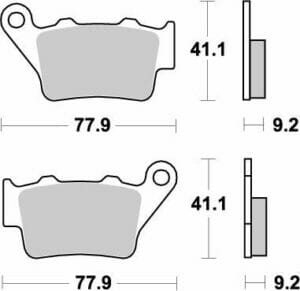KTM DUKE 620 E 1996-1998 Moto Master Brake Pad Nitro 093221