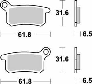 Husqvarna TC 65 2017-2022 Moto Master Brake Pad Nitro 094621