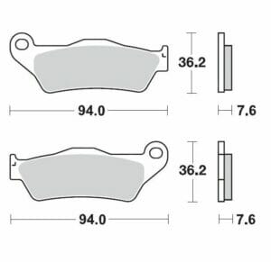 KTM EXC 250 TPI 2018-2023 Moto Master Brake Pad Nitro Sport 093022