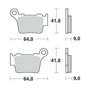 Husaberg TE 125 2012-2014 Moto Master Brake Pad Nitro Sport 094422