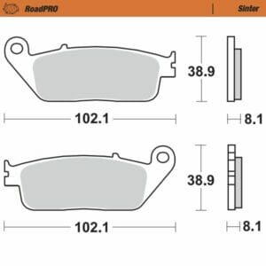 Triumph BONNEVILLE 1200 T120 ABS 2016-2020 Moto Master Brake Pad Sinter Front 402501