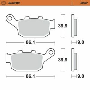 Honda CBR 650 R ABS 2019-2022 Moto Master Brake Pad Sinter Rear 407702