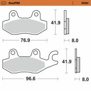 Kawasaki NINJA 125 ABS 2019-2023 Moto Master Brake Pad Sinter Front 402901