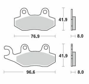 Kawasaki NINJA 250 SL ABS 2015-2016 Moto Master Brake Pad Ceramic 402904