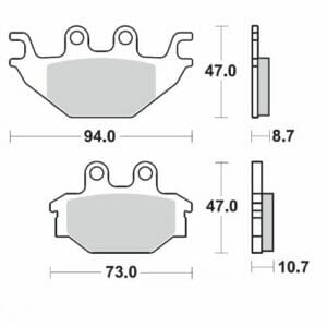 Yamaha YZF-R 125 2008-2016 Moto Master Brake Pad Ceramic 409004