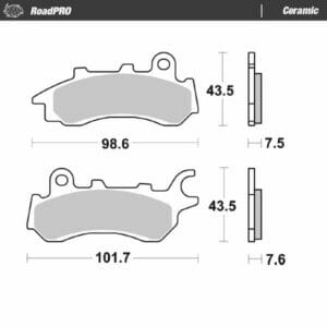 Honda CB 125 F CBS 2019-2023 Moto Master Brake Pad Ceramic 413604