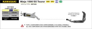 kawasaki ninja 1000sx 2020 2021 2022 2023 arrow exhaust (copy)