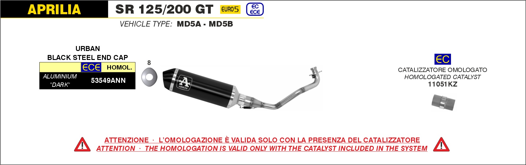 aprilia tuono v4 1100 2021 2022 2023 arrow exhaust (copy)