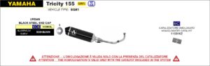 yamaha xsr 125 2022 2023 arrow exhaust (copy)
