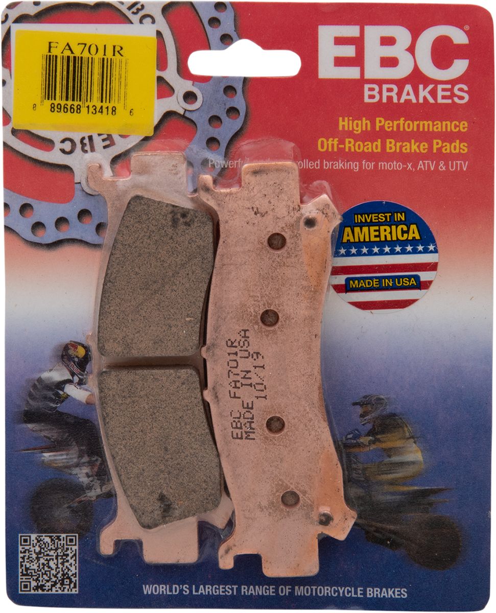 Honda CRF 1000 2017 EBC Front Long-Life Sintered "R" Brake Pads FA701R + FA702R