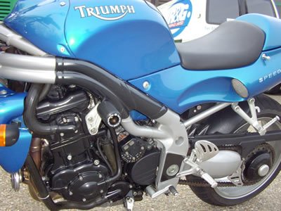 Triumph Speed Triple 1997-2007 R&G Crash Protectors - Classic Style CP0089BL