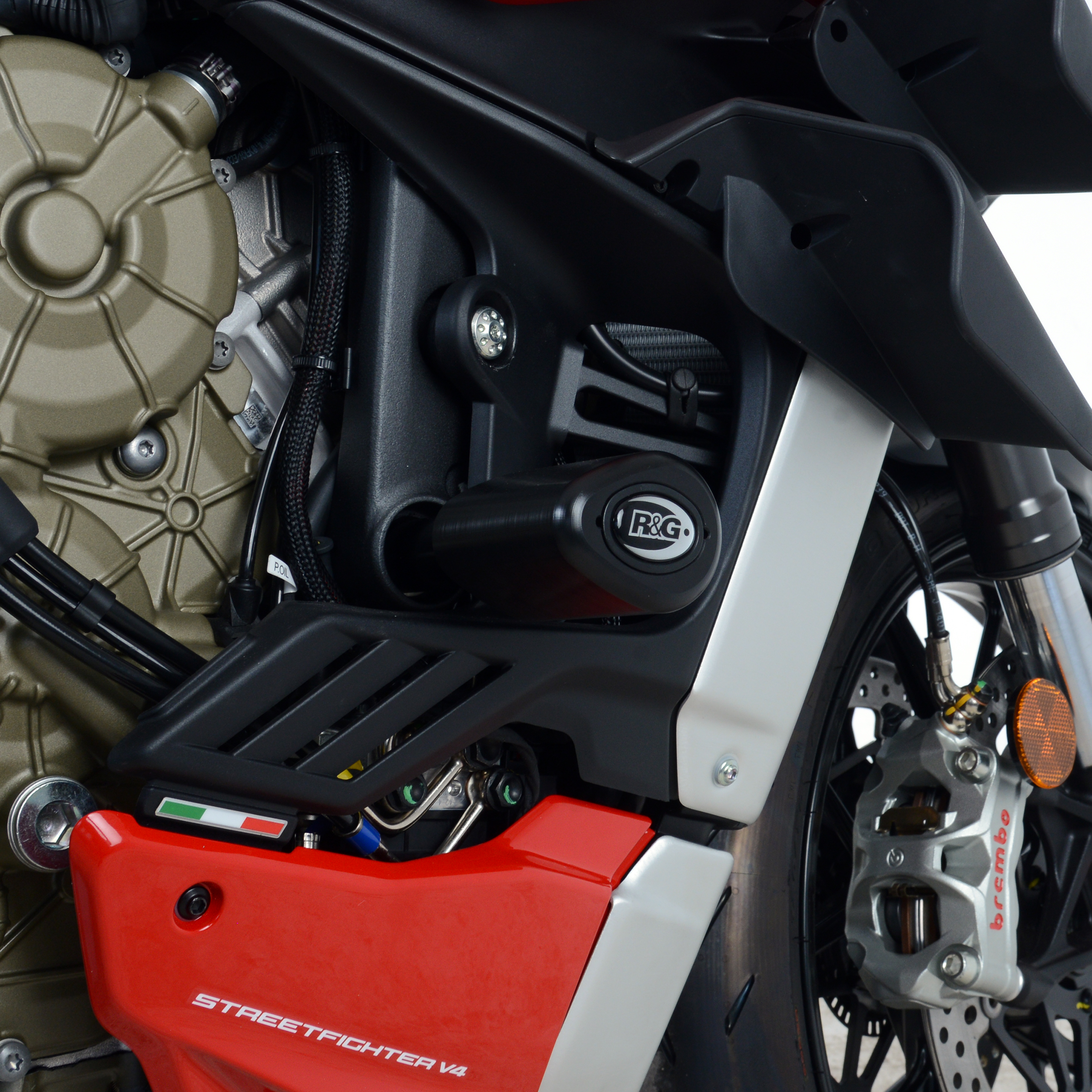 Ducati Streetfighter V4 S 2020-2023 R&G Crash Protectors CP0496BL