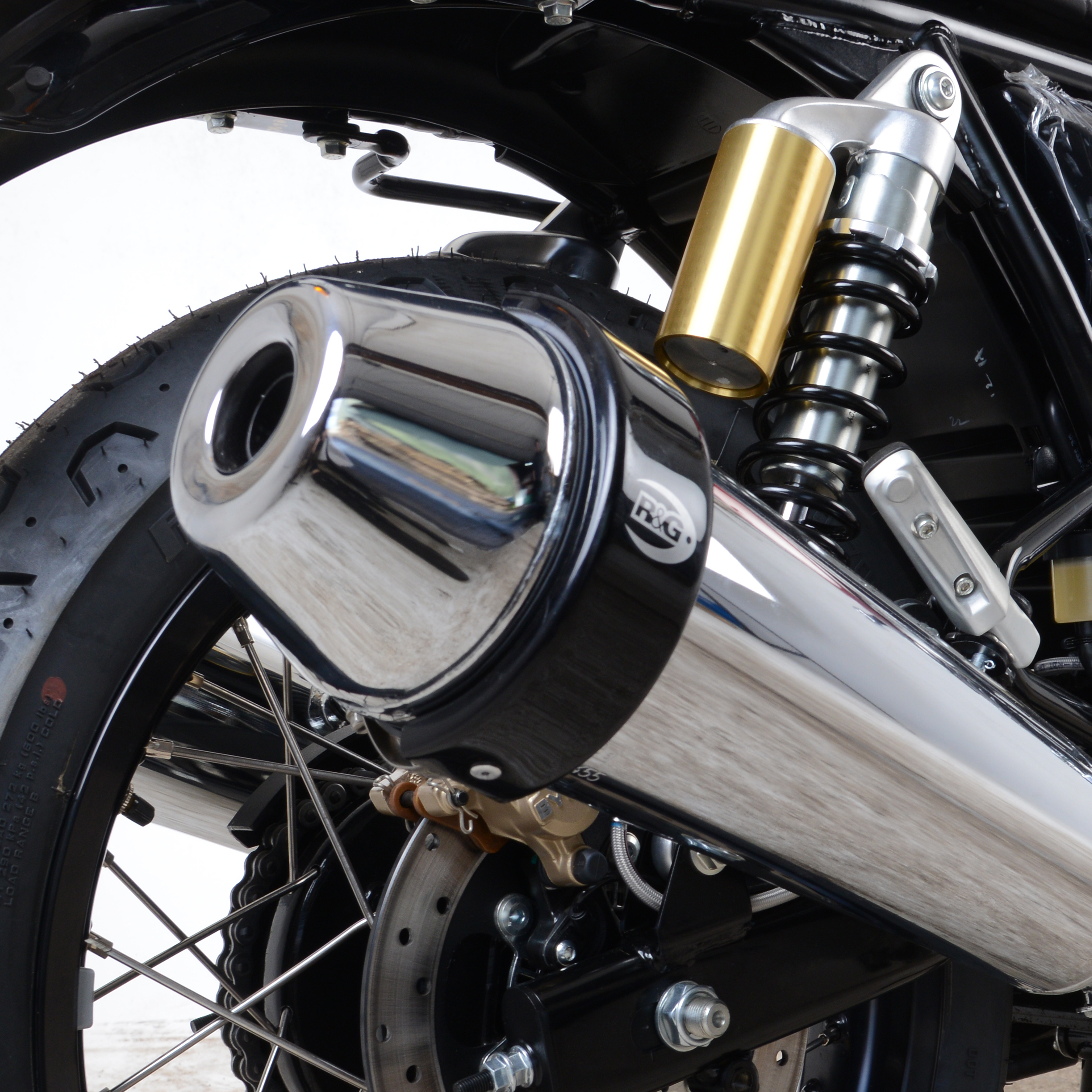 Royal Enfield Interceptor 650 2019-2023 R&G Exhaust Protectors EP0013BK