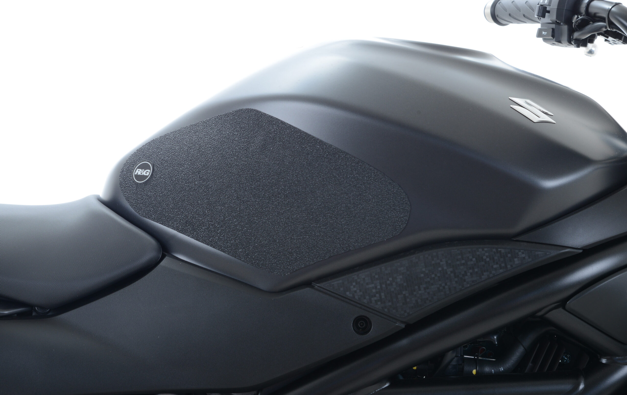 Suzuki SV650 Unfaired 2022 R&G Tank Traction Grips EZRG724BL