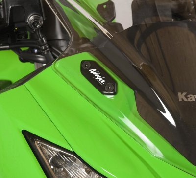 Kawasaki Ninja 300 2012-2020 R&G Mirror Blanking Plates MBP0014BK
