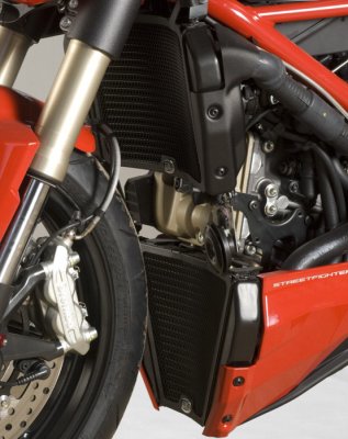 Ducati 848 Streetfighter 2012-2015 R&G Radiator Guard (Aluminium) RAD0116BK