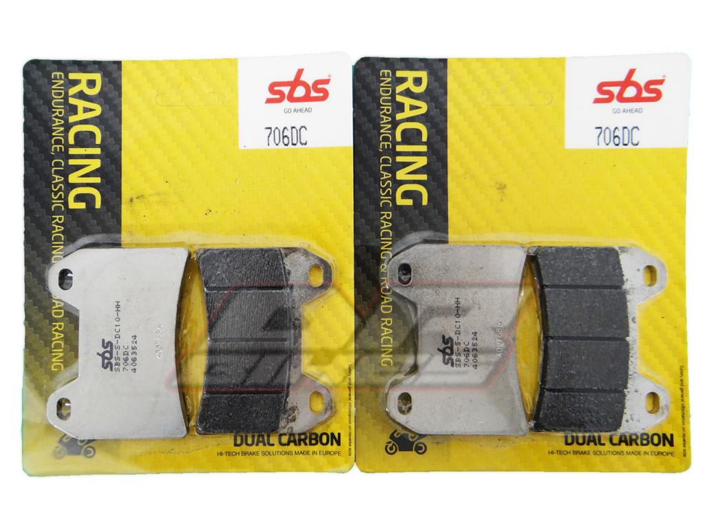 Moto Guzzi V7 II 750 Stone 15 16 17 SBS Dual Carbon Front Brake Pads 706DC