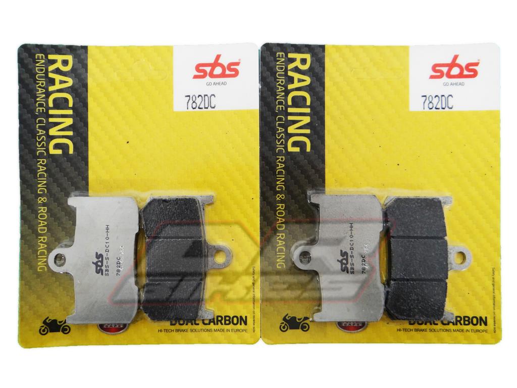 Triumph 675 Street Triple R 2009-2017 SBS Dual Carbon Front Brake Pads 782DC