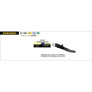 kawasaki z 125 2019 2020 arow exhaust (copy)