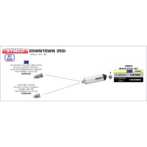 kymco downtown 350i 2016 2017 2018 2019 arow exhaust (copy) (copy)