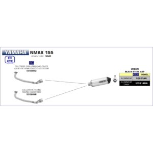 yamaha n max 155 2017 2018 2019 2020 arrow exhaust