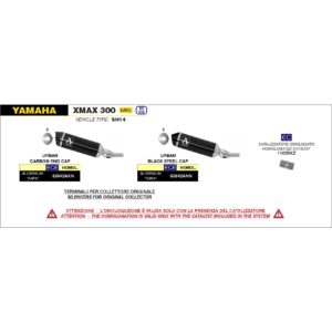 yamaha xmax 300 2021 2022 arrow exhaust