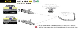 kove 800x pro euro 5 2024 arrow exhaust