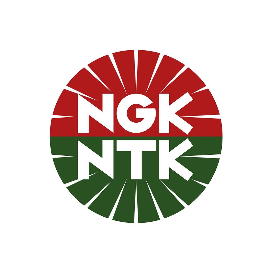 white ngk spark plugs logo