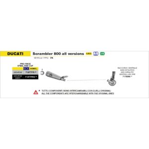 ducati scrambler 800 2023 2024 arrow exhaust