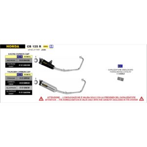 honda cb125r 2021 2022 2023 2024 arrow exhaust