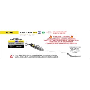 kove rally 450 2025 arrow exhaust