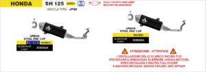 honda sh125 / 150i abs 2012 2013 2014 2015 2016 arrow exhaust (copy)