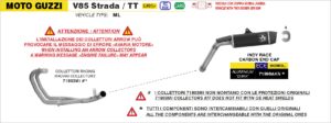 moto guzzi v85tt 2021 2022 2023 arrow exhaust (copy)