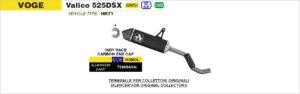 voge valico 525dsx euro 5 2023 2024 arrow exhaust (copy)