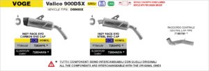 voge valico 900dsx euro 5 2024 arrow exhaust (copy)